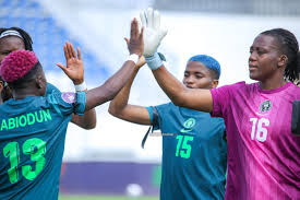 Super falcons Nnadozie with captain Ajibade 