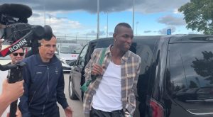 Jackson on his arrival at Munich 
