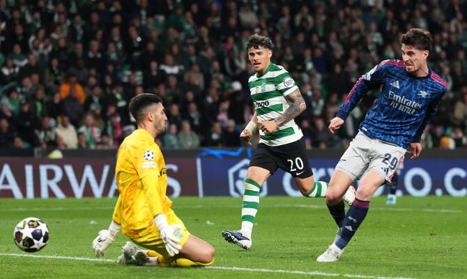 UCL Kwota Final: Havertz Late Goal Carry Arsenal Go Lisbon With 1-0 Advantage Over Sporting CP
